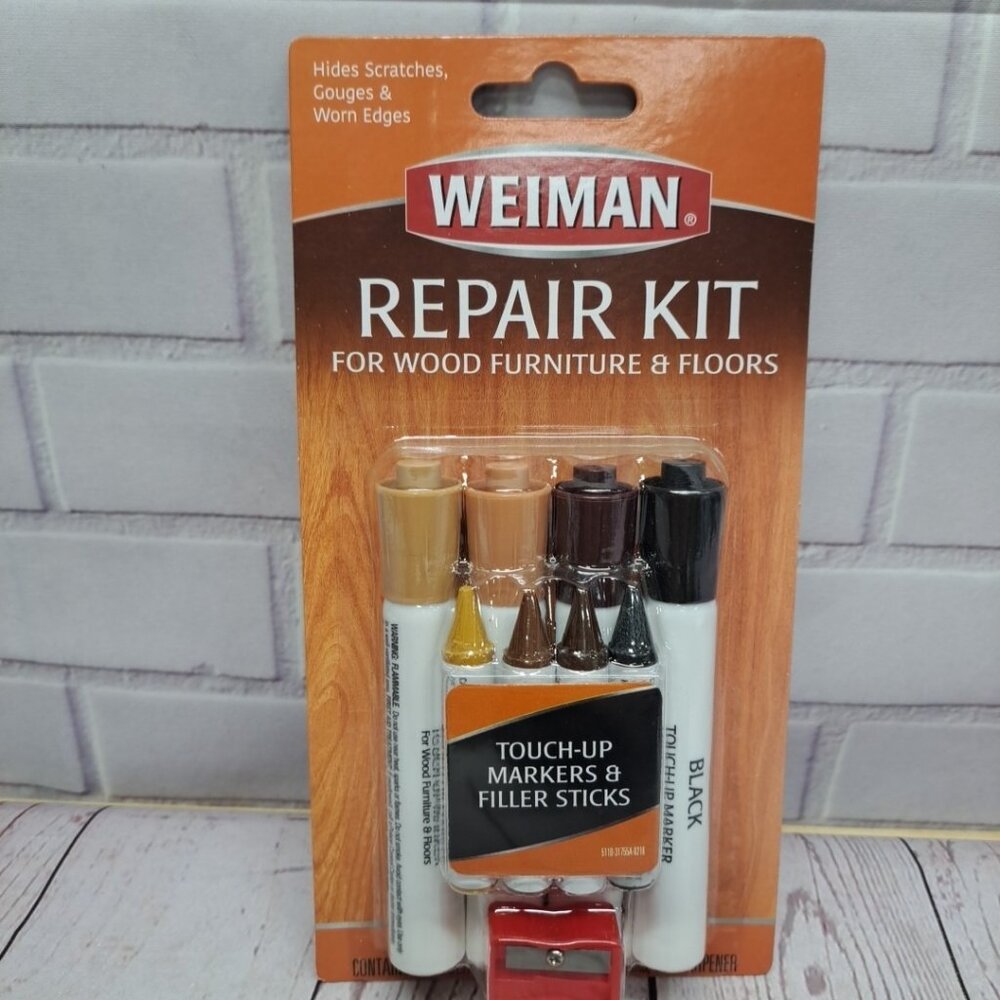Weiman Wood Furniture Floors Repair Restore Kit Hide Scratches Chips Worn Edges